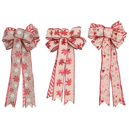 Hemoton 3pcs Christmas Tree Bow-knot Xmas Tree Topper Christmas Tree Fireplace Decor 
Hemoton 3pcs Christmas Tree Bow-knot Xmas Tree Topper Christmas Tree Fireplace Decor