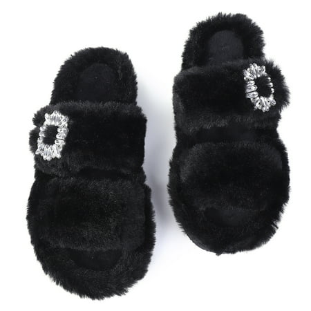 Oyang Womens Flat Slide Sandals Slippers with Arch Support Two Band Adjustable Buckle Slip on Fur Slides Indoor Outdoor Shoes
Oyang Womens Flat Slide Sandals Slippers with Arch Support Two Band Adjustable Buckle Slip on Fur Slides Indoor Outdoor Shoes