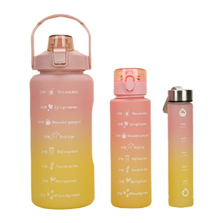 Motivational Water Bottle with Time Marker 3pcs/set Leakproof Sports Water Bottle BPA Free Fruit Water Bottle For Sports
Motivational Water Bottle with Time Marker 3pcs/set Leakproof Sports Water Bottle BPA Free Fruit Water Bottle For Sports