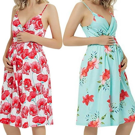 Tejiojio Maternity/Labor/Nursing Clothing Clearance Women s Sleeveless Sling Dress Printing Dress Pregnancy Gown For Breastfeeding
Tejiojio Maternity/Labor/Nursing Clothing Clearance Women s Sleeveless Sling Dress Printing Dress Pregnancy Gown For Breastfeeding