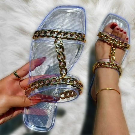 Womens Shoes Summer Slippers Metal Chain Square Toe Slippers Fashion Flat Plus Size Slippers Slippers Womens Slip on Slipper Shoes for Women Womens Fuzzy Slippers Sandals Women Cross Band House
Womens Shoes Summer Slippers Metal Chain Square Toe Slippers Fashion Flat Plus Size Slippers Slippers Womens Slip on Slipper Shoes for Women Womens Fuzzy Slippers Sandals Women Cross Band House