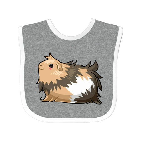 Inktastic Cute Long Haired Guinea Pig Gift Baby Boy or Baby Girl Bib
