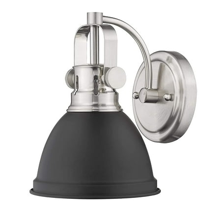 1-Light Black Bathroom Vanity Wall Mount Light Fixture Hallway Wall Lamp in Black Finish with Metal Shade
1-Light Black Bathroom Vanity Wall Mount Light Fixture Hallway Wall Lamp in Black Finish with Metal Shade