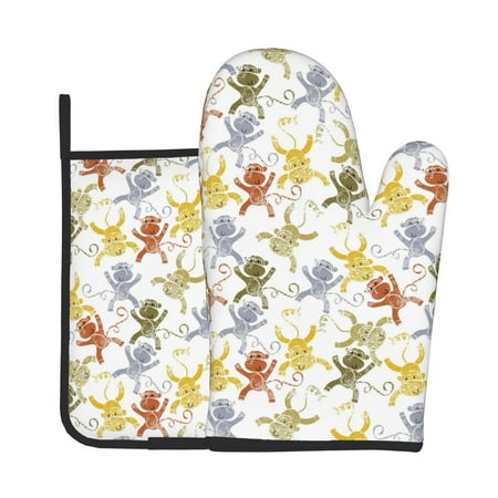 Bingfone Cartoon Monkey Print Oven Mitts Pot Holders Set 2 PCS for Kitchen for Cooking Grilling Baking BBQ Pot Holders Cook Essentials
Bingfone Cartoon Monkey Print Oven Mitts Pot Holders Set 2 PCS for Kitchen for Cooking Grilling Baking BBQ Pot Holders Cook Essentials
