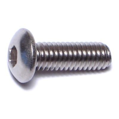 4mm-0.7 x 12mm A2 Stainless Button Head Hex Socket Cap Screws (10 pcs.)