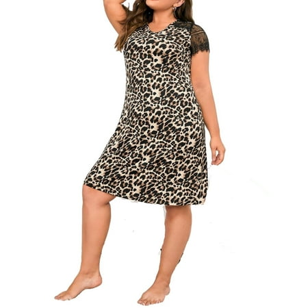 Casual Leopard Print V neck Sleepshirts Sleeveless Multicolor Plus Size Nightgowns & Sleepshirts (Women s)
Casual Leopard Print V neck Sleepshirts Sleeveless Multicolor Plus Size Nightgowns & Sleepshirts (Women s)