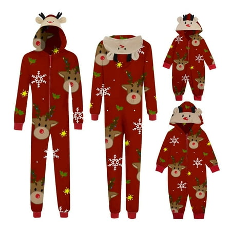 Christmas Pajamas For Girls Matching Family Christmas Siamese Pajamas Sets Deer Head Embroidery Hooded Romper PJs Zipper Jumpsuit Loungewear (Mom)
Christmas Pajamas For Girls Matching Family Christmas Siamese Pajamas Sets Deer Head Embroidery Hooded Romper PJs Zipper Jumpsuit Loungewear (Mom)
