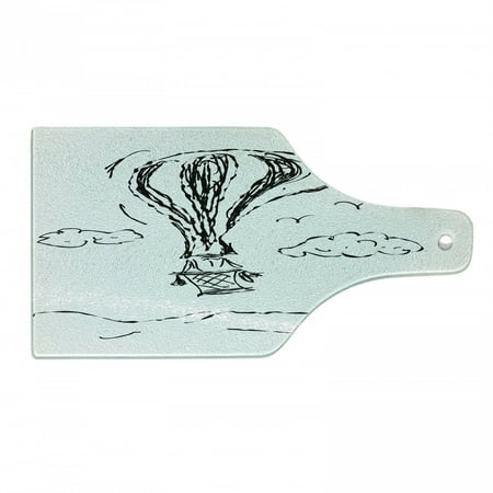 Modern Cutting Board Hot Air Balloon Sketch in the Clouds Murky Air Journey Picture Decorative Tempered Glass Cutting and Serving Board Wine Bottle Shape Charcoal Grey White by Ambesonne
Modern Cutting Board Hot Air Balloon Sketch in the Clouds Murky Air Journey Picture Decorative Tempered Glass Cutting and Serving Board Wine Bottle Shape Charcoal Grey White by Ambesonne