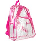 Eastsport 17.5" Clear with Pink Trim Backpack
