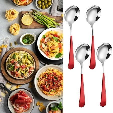 Likthione Tableware 50% Off Clear! Round Spoon 304 Stainless Spoon Fork Household Cute Small Soup Spoon Thick Round Bottom Eating Spoon
Likthione Tableware 50% Off Clear! Round Spoon 304 Stainless Spoon Fork Household Cute Small Soup Spoon Thick Round Bottom Eating Spoon
