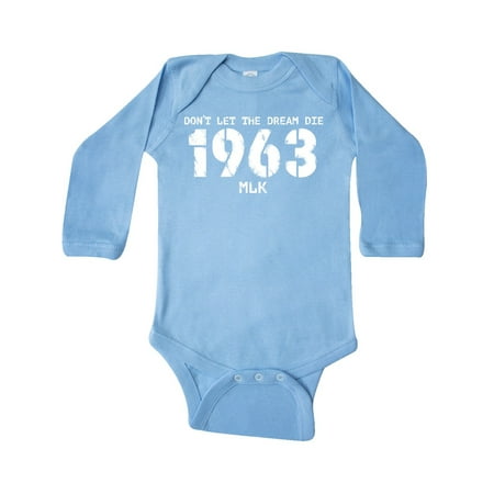 Inktastic Don t Let the Dream Die 1963 MLK Gift Baby Boy or Baby Girl Long Sleeve Bodysuit
Inktastic Don t Let the Dream Die 1963 MLK Gift Baby Boy or Baby Girl Long Sleeve Bodysuit