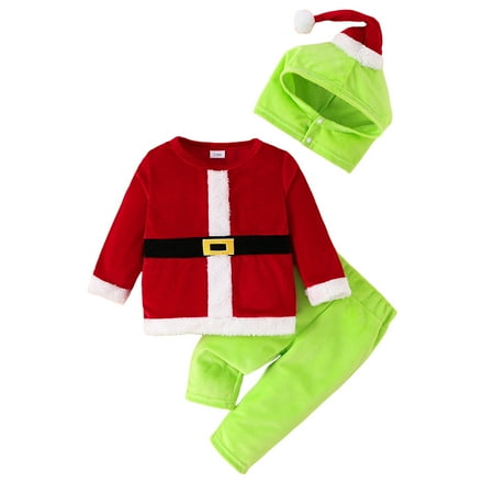 OAUP 3PCS Baby Boys Girls Outfit Sets Christmas Santa Warm Outwear Role Playing Tops Pants Hat Outfits Set Clothes Fall Casual Trendy Outfit 3-24M
OAUP 3PCS Baby Boys Girls Outfit Sets Christmas Santa Warm Outwear Role Playing Tops Pants Hat Outfits Set Clothes Fall Casual Trendy Outfit 3-24M