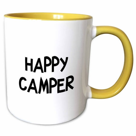 3dRose Happy Camper - fun text for camp camping and outdoorsy activities - Two Tone Yellow Mug 11-ounce
3dRose Happy Camper - fun text for camp camping and outdoorsy activities - Two Tone Yellow Mug 11-ounce