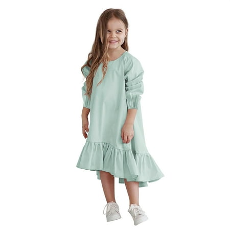 LBECLEY Women Summer Dresses Kids Little Girls Daily Dress Autumn Long Sleeve Solid Irregular Princess Dress Ruffle Casual Party Dresses Outfits Clothes Summer Dress Girls Size 6 Mint Green M
LBECLEY Women Summer Dresses Kids Little Girls Daily Dress Autumn Long Sleeve Solid Irregular Princess Dress Ruffle Casual Party Dresses Outfits Clothes Summer Dress Girls Size 6 Mint Green M