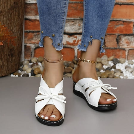 SUODUI Women s Slippers Women s Beach Slope Heel Slippers Hollow Casual Slippers Slope Bottom Shoes Retro Sandals White 6.5
SUODUI Women s Slippers Women s Beach Slope Heel Slippers Hollow Casual Slippers Slope Bottom Shoes Retro Sandals White 6.5