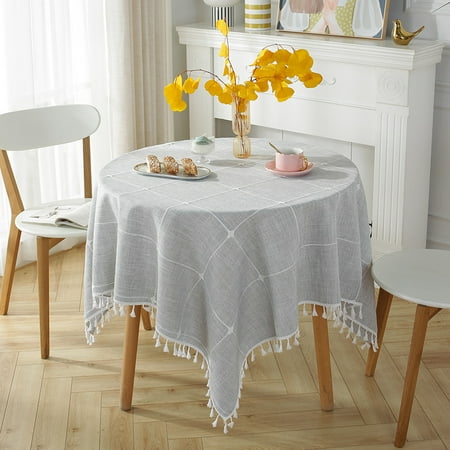 QINGYU Tablecloths Small Round Tablecloths Coffee Tablecloths 90cm