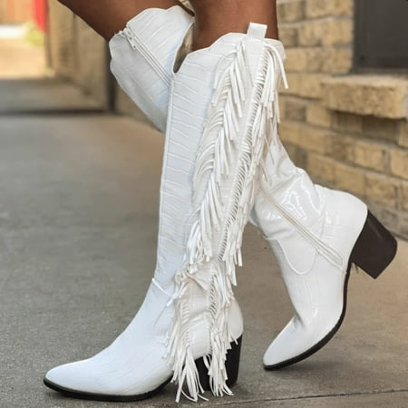 Women s Fashion Winter Chunky Mid Heel Side Zipper Fringe Stone Texture Round Toe Mid Long Boots Yutnsbel
Women s Fashion Winter Chunky Mid Heel Side Zipper Fringe Stone Texture Round Toe Mid Long Boots Yutnsbel