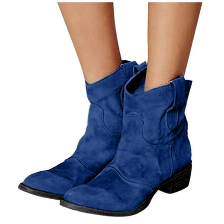 Gubotare Womens Boots Ankle Women s Low Heel Chunky Ankle Boots Winter Shoes Dark Blue 9.5
Gubotare Womens Boots Ankle Women s Low Heel Chunky Ankle Boots Winter Shoes Dark Blue 9.5