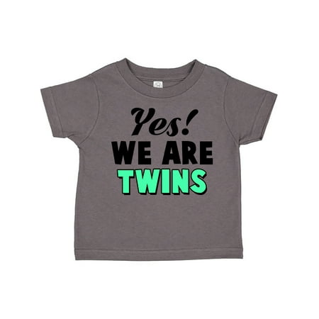 Inktastic Yes We Are Twins Gift Toddler Boy or Toddler Girl T-Shirt