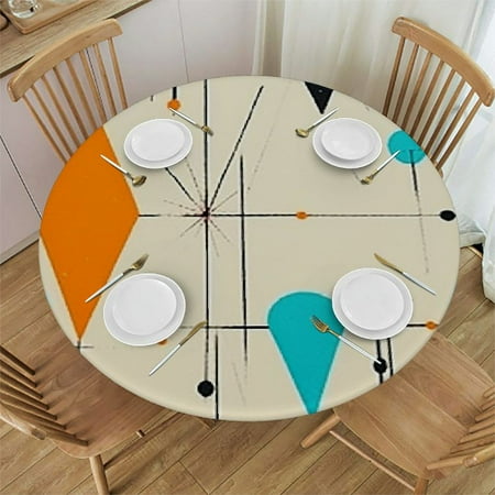 BANET Boho Tablecloth Mid Century Modern Geometric Atomic Shapes Orange Blue Pattern Table Cloth for Kitchen Holiday Dinner Hotel Restaurant Round 38 -42
BANET Boho Tablecloth Mid Century Modern Geometric Atomic Shapes Orange Blue Pattern Table Cloth for Kitchen Holiday Dinner Hotel Restaurant Round 38 -42