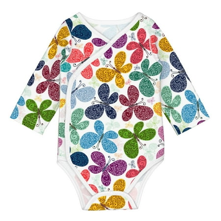 Coaee Colorful Butterflies for Soft Cotton Baby Long-Sleeve Bodysuit Girls Boys Bodysuit Romper
Coaee Colorful Butterflies for Soft Cotton Baby Long-Sleeve Bodysuit Girls Boys Bodysuit Romper