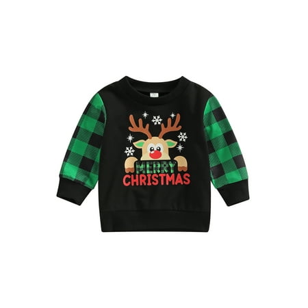 Canrulo Toddler Baby Boy Girl Christmas Outfit Letter Print Sweatshirt Plaid Long Sleeve Pullover Sweater Top Fall Clothes Green 2-3 Years
Canrulo Toddler Baby Boy Girl Christmas Outfit Letter Print Sweatshirt Plaid Long Sleeve Pullover Sweater Top Fall Clothes Green 2-3 Years