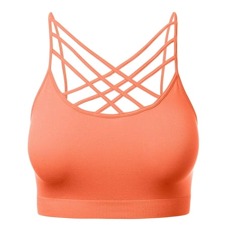 Women s Novelty Bras Seamless Triple Criss-Cross Front Bralette Sports Bra (No Pad)
Women s Novelty Bras Seamless Triple Criss-Cross Front Bralette Sports Bra (No Pad)