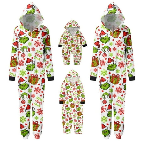Cyinyin Grinch Onesie Christmas Print Family Matching Hooded Long Sleeved Zipped Jumpsuit Set Family Christmas Pajamas
Cyinyin Grinch Onesie Christmas Print Family Matching Hooded Long Sleeved Zipped Jumpsuit Set Family Christmas Pajamas