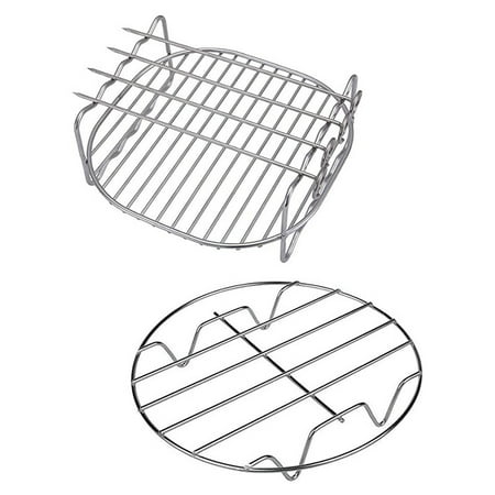 Fryer Rack 8 Inch Square Double Layer with 4 Skewers Multipurpose Stainless Steel Rack Metal Holder Fit
Fryer Rack 8 Inch Square Double Layer with 4 Skewers Multipurpose Stainless Steel Rack Metal Holder Fit