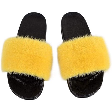 Women s Fur Slides Fluffy Fur Lovely Slipper Rubber Flat Non-Slip Casual Slippers for Ladies Multicolor
Women s Fur Slides Fluffy Fur Lovely Slipper Rubber Flat Non-Slip Casual Slippers for Ladies Multicolor