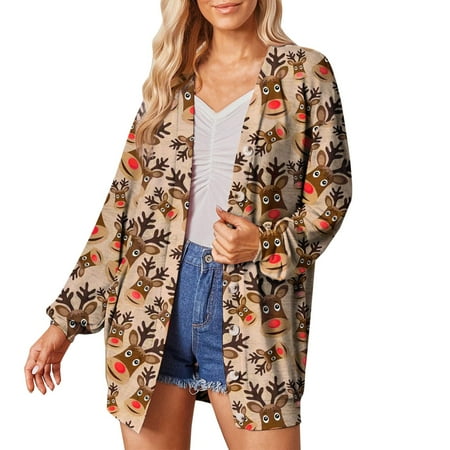 Long Knit Cardigans for Women Womens Christmas Fashion Open Cardigan Lightweight Long Button Loose Solid Button Sweaters for Women Sweater Formal Workout Cardigan for Women Maternity Fashion for Fall
Long Knit Cardigans for Women Womens Christmas Fashion Open Cardigan Lightweight Long Button Loose Solid Button Sweaters for Women Sweater Formal Workout Cardigan for Women Maternity Fashion for Fall
