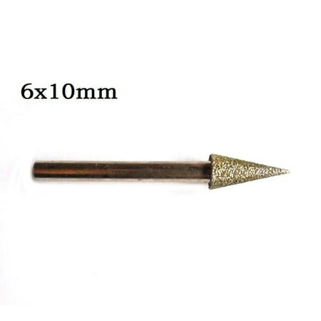 6Mm Shank Sharp Needle Diamond Grinding Heads Rotary Tool Stone Jade Engraving