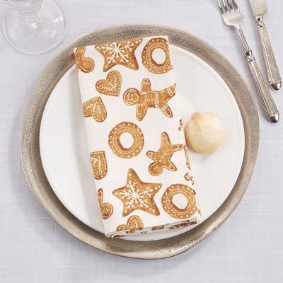 Fennco Styles Holiday Gingerbread Print Cotton Cloth Napkins 20 W X 20 L Set of 4 - Brown Festive Dinner Napkins for Home Christmas Décor Banquet Family Gathering and Special Events
Fennco Styles Holiday Gingerbread Print Cotton Cloth Napkins 20 W X 20 L Set of 4 - Brown Festive Dinner Napkins for Home Christmas Décor Banquet Family Gathering and Special Events