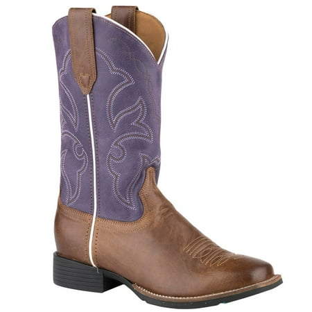 Roper Womens Monterey Square Toe Boots Mid Calf Low Heel 1-2