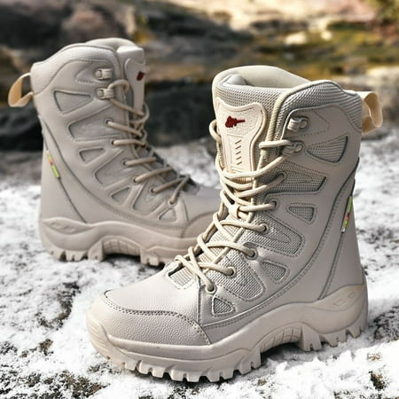 Women s Outdoor Combat Military Boots Winter Thermal Lace Up Snow Boots Women s Outdoor Boots