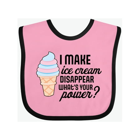 Inktastic I Make Ice Cream Disappear What s Your Power Gift Baby Boy or Baby Girl Bib
Inktastic I Make Ice Cream Disappear What s Your Power Gift Baby Boy or Baby Girl Bib