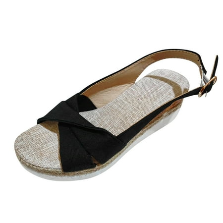 PMUYBHF Wedge Sandals for Women Closed Toe Lace Ladies Fashion Summer Solid Color Canvas Buckle Thick Sole Slope Heel Sandals
PMUYBHF Wedge Sandals for Women Closed Toe Lace Ladies Fashion Summer Solid Color Canvas Buckle Thick Sole Slope Heel Sandals