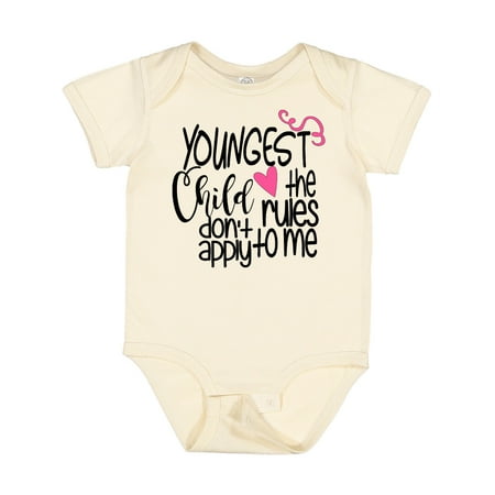 Inktastic Youngest Child the Rules Don t Apply to Me Gift Baby Boy or Baby Girl Bodysuit
Inktastic Youngest Child the Rules Don t Apply to Me Gift Baby Boy or Baby Girl Bodysuit