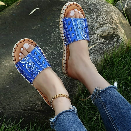 Aayomet Summer Slippers for Women One-floor Women s Flat-Bottom Rope Fashion Slippers Size Printed Tow Large Women s slipper Blue 8
Aayomet Summer Slippers for Women One-floor Women s Flat-Bottom Rope Fashion Slippers Size Printed Tow Large Women s slipper Blue 8