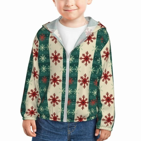 Goofa Christmas Snowflakes Plaid Printed Kids Zip-Up Hoodie Girls Boys UPF50+ Sun Protection Jacket Hooded Cooling Shirt-4 Years
Goofa Christmas Snowflakes Plaid Printed Kids Zip-Up Hoodie Girls Boys UPF50+ Sun Protection Jacket Hooded Cooling Shirt-4 Years