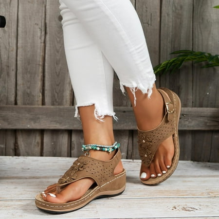 Jacenvly 2024 New Women s Flower Wedges Casual Slope Heel Sandals Comfortable Slippers Brown Sandals for Women Clearance
Jacenvly 2024 New Women s Flower Wedges Casual Slope Heel Sandals Comfortable Slippers Brown Sandals for Women Clearance