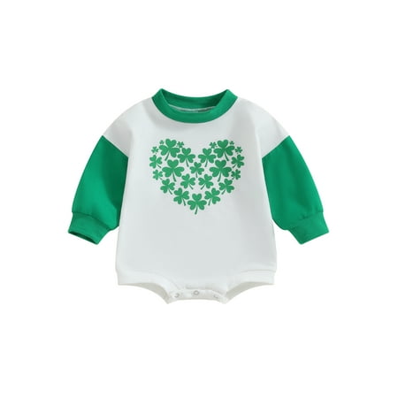 HOANSELAY 0-18M Baby Sweatshirt Romper Spring Long Sleeve Shamrock Bodysuit Newborn Playsuit
HOANSELAY 0-18M Baby Sweatshirt Romper Spring Long Sleeve Shamrock Bodysuit Newborn Playsuit