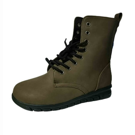asdoklhq Flat Shoes for Women British Style Solid Color Lace-up Boots Side Zip Casual Wedge Heel Women s Boots Army Green 37
asdoklhq Flat Shoes for Women British Style Solid Color Lace-up Boots Side Zip Casual Wedge Heel Women s Boots Army Green 37