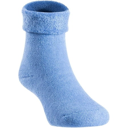 Lian LifeStyle 1 Pair Children Wool Crew Socks Size 12M-24M (Blue) 1p-c8