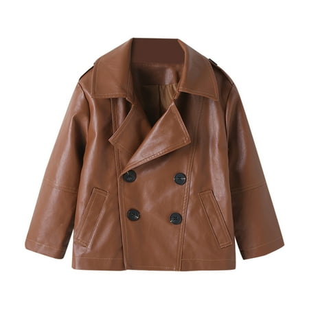 Uuwenda Jackets For Toddler Boys Simple Solid Color Pu Leather Jacket Warm Casual Outwear With Pockets Zipper Up Lapel Windproof Loose Fit Lovely Winter Clothes
Uuwenda Jackets For Toddler Boys Simple Solid Color Pu Leather Jacket Warm Casual Outwear With Pockets Zipper Up Lapel Windproof Loose Fit Lovely Winter Clothes