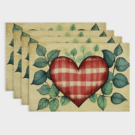 Fenyluxe Hearts Love Eucalyptus Mother s Day Placemats Set of 4 Anniversary Wedding Table Mats for Party Kitchen Dining Decoration 18x12in
Fenyluxe Hearts Love Eucalyptus Mother s Day Placemats Set of 4 Anniversary Wedding Table Mats for Party Kitchen Dining Decoration 18x12in