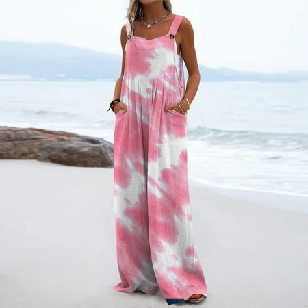 Jumpsuits and Rompers! OTEMRCLOC Women s One-Piece Button Up Jumpsuit Casual Loose Sleeveless Rompers with Pockets Pink XXL
Jumpsuits and Rompers! OTEMRCLOC Women s One-Piece Button Up Jumpsuit Casual Loose Sleeveless Rompers with Pockets Pink XXL