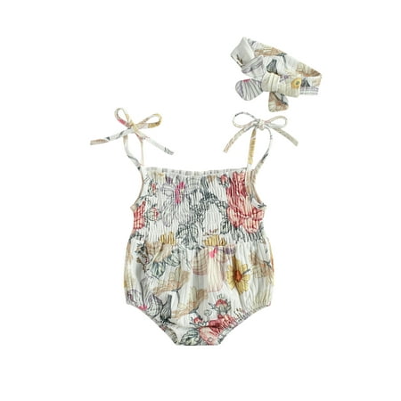 Canrulo Newborn Baby Girl Romper One Piece Floral Printed Bodysuit Jumpsuit with Headband Set Yellow 12-18 Months
Canrulo Newborn Baby Girl Romper One Piece Floral Printed Bodysuit Jumpsuit with Headband Set Yellow 12-18 Months
