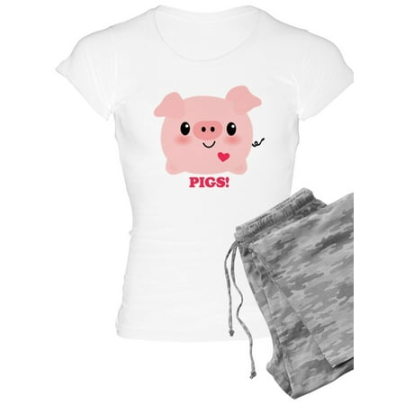 CafePress - Kawaii I Love Pigs - Women s Light Pajamas