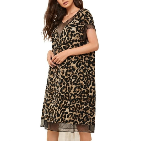 Elegant Leopard Print V neck Sleepshirts Short Sleeve Multicolor Womens Nightgowns & Sleepshirts (Women s)
Elegant Leopard Print V neck Sleepshirts Short Sleeve Multicolor Womens Nightgowns & Sleepshirts (Women s)